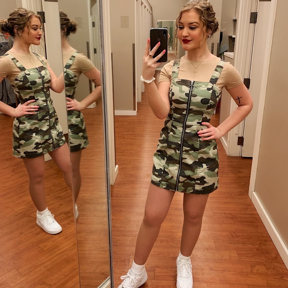 Mini camo dress